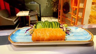 Salmon Sashimi Cutting