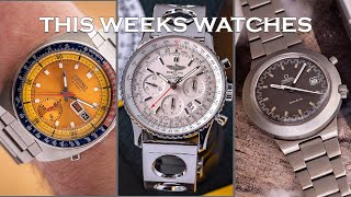 This Weeks Watches - Breitling Navitimer, 1970 Omega Chronostop & Seiko Pogue + More  [Episode 18]