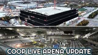 SEE YOU IN APRIL! Co-op Live Arena Construction Update! Internal Work, Suites, Roof Panel, Outside