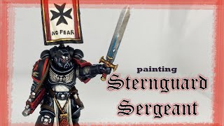 Painting a Sternguard Veteran Sergeant as a Black Templar Space Marine!