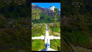 Very Hard Landing, very short. Lukla-Nepal #flightsimulator  #airbus