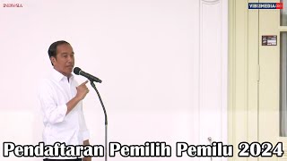 Presiden Jokowi Resmi Terdaftar sebagai Pemilih Pemilu 2024