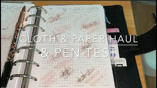 Cloth & Paper Haul and Pen Test