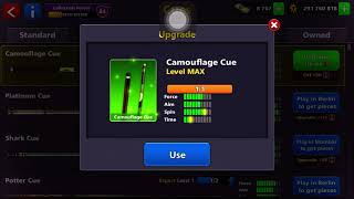 8 Ball Pool - Camouflage Cue Level MAX