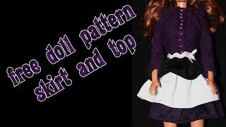 Make your own doll clothes - skirt and shirt 6