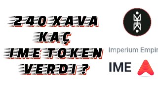 KAÇ DOLARLIK İME TOKEN ALDIM ? AVALAUNCH  - imperium empires