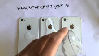 Le test de qualité des faces arrières d'iphone 4 et 4s