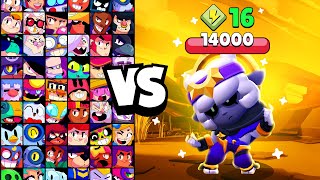 NIGHTMARE SANDY vs ALL BRAWLERS! With 16 POWER-UPs! | Brawl Stars