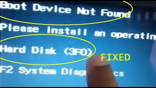 Easy Ways to Fix "Boot Device Not Found Error" 3FO in hp Laptop