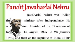 pandit Jawaharlal Nehru biography in English biography of Jawaharlal Nehru essay in English 2024