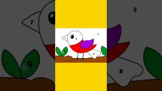 Bird Coloring for Kids | Learn Colors for Toddlers | Picture Colouring Pages #shorts