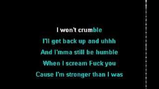 Eminem - Stronger Than I Was (Karaoke Instrumental) On Screen Lyrics