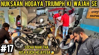 Bike Ko PARCEL Karna Pad Gaya TRAIN Mai😓To Hyderabad| Ep-17| Triumph Scrambler 400 X | Sagar Tumkur