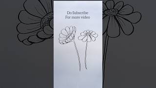 Easy Flower Drawing Tutorial Step by  Step #CreativeArt #satisfying