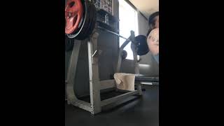 160KG/355 lbs paused bench