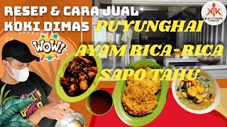 RESEP YANG BENAR DAN CARA JUALNYA, MASAKAN ENAK PUYUNGHAI, AYAM RICA-RICA DAN SAPO TAHU