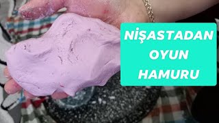 OYUN HAMURU NASIL YAPILIR? 🎊🎊5 DAKIKADA NİŞASTALI ŞİPŞAK OYUN HAMURU YAPTIM. OYNAMAYA DOYAMADIK 👍👍🎨🎨