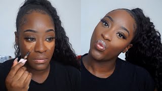 THE PERFECT BASE! HIGHLIGHT AND CONTOUR TUTORIAL FOR BEGINNERS! (dark skin, WOC friendly)