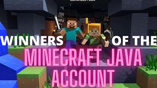 Winner of FREE Minecraft Java Account