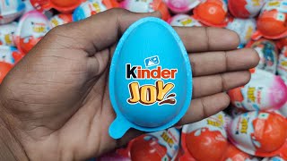 NEW! Colored Glitter Kinder Joy opening ASMR - A lot of Kinder Surprise egg toys Part-150