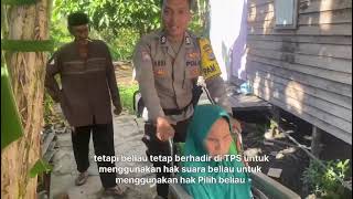 Nenek Biduri penyandang Disabilitaspun datang ke TPS untuk menggunakan Hak Pilih sidin