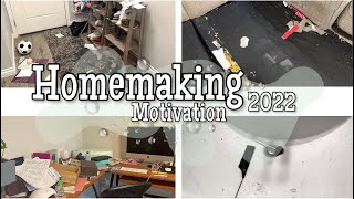 Homemaking speed clean with me | New cleaning motivation | Actual Real Life Mess 2022