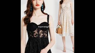 Women lace long dress #dress  french gorgeous elegant #lace China fashion supplier #topwangfashion