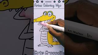 Arina Coloring Wyo | Amazing Crocodile 🐊 Coloring | Vibrant Art for All Ages #shots