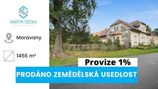 PRODÁNO | Zemědělská usedlost, Čeradice 1 - Moravany