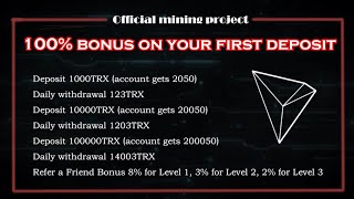 How to make over $1000 for less than $1. Best way to earn passive income by investing in TRX mining！