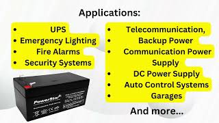 PowerStar 12V, 3.3Ah AGM Battery for (UPS), (EPS), Alarm and Security Systems, and more applications