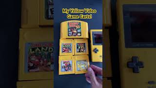 THE YELLOW VIDEO GAME CARTRIDGES OF DONKEY KONG AND POKEMON YELLOW!