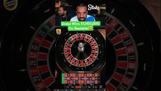 Drake Wins $1,000,000 On Roulette! #drake #roulette #casino #maxwin #highroller #bigwin #millionaire