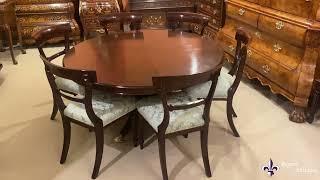 Antique William IV Loo Dining Table & 6 chairs C1830 19th C