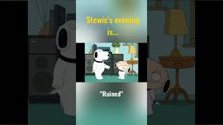 Stewie's evening is "Ruined" #shorts #familyguy