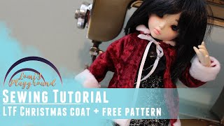 Sewing tutorial: Christmas coat for Littlefee and other YoSD BJDs