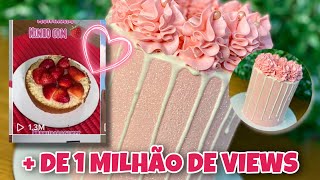 VIRALIZEI COM UM DESABAFO 😂  Bolo de Morango 🍓 Resultado do bolo (Drip Cake Aveludado)