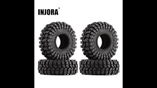 INJORA 1.0" 62*22mm S5 Super Soft Sticky All Terrain Tires for 1/18 1/24 RC Crawlers (4) (T1014)