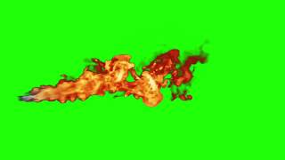 Free Flame Thrower Green Screen Chroma Key Effect - Side View #2