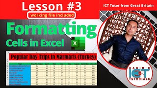 Lesson 3: Formatting Cells in Excel | Make a Spreadsheet look attractive | FREE Excel Course