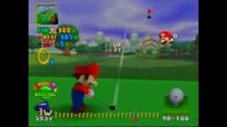 Mario Golf [N64] - Ring Shot - 3 Rings Above the Pond (CHIP IN!)