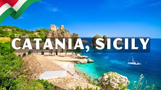 FLYING OVER CATANIA, SICILY 4K UHD - Relaxing Music Along With Beautiful Nature Videos - 4K Video HD