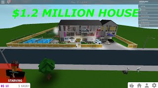 1.2 MILLION DOLLAR ROBLOX BLOXBURG FAMILY MANSION