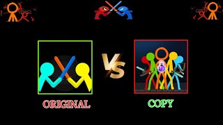 SUPREME DUELIST STICKMAN 🇻🇳 🇷🇺 ORIGINAL VS COPY 🇧🇷 #stickman #shorts #animation @alanbecker