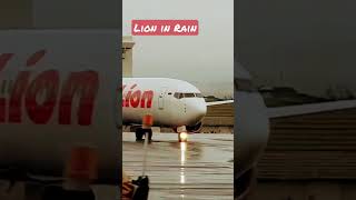 Lion Air Boeing 737-800 Taxiing in Rain at Bandung Airport