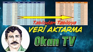 Excel VBA I Tablodan Tabloya Veri Aktarma Programı I excelde yazılım