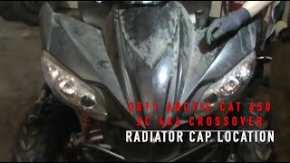 2011 Arctic Cat 450 XC 4X4 Crossover Radiator Cap Location