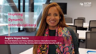 Testimonial Ángela Hoyos Iborra, Alumna MAS in International Security, in partnership with GCSP