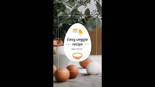 EASY VEGETARIAN RECIPE 🥚🍚 #short #cooking