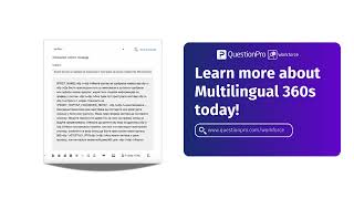 Multilingual 360 Surveys - Making feedback accessible in over 90 languages